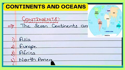 WORLD ! How many Continents and Oceans ? #knowledge #GK