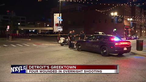 Four shot overnight in Detroit's Greektown