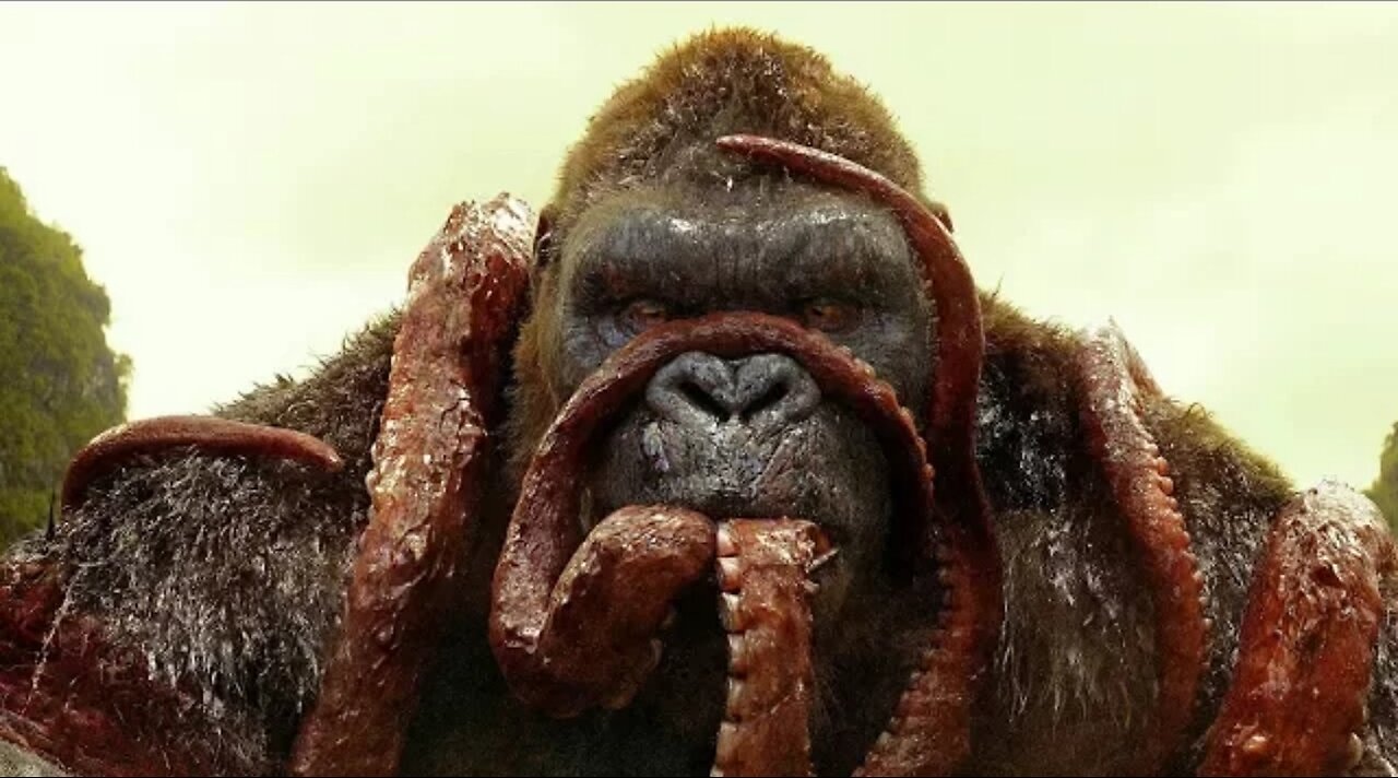 KONG vs GIANT SQUID - Fight Scene - Kong: Skull Island (2017) Movie Clip HD