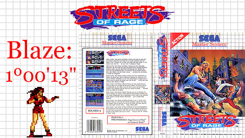Streets of Rage 1 [SMS] Blaze - Normal [1º00'13"] 3rd place | SEGA Master System Marceau