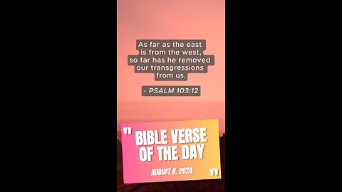 Bible Verse of the Day: August 8, 2024