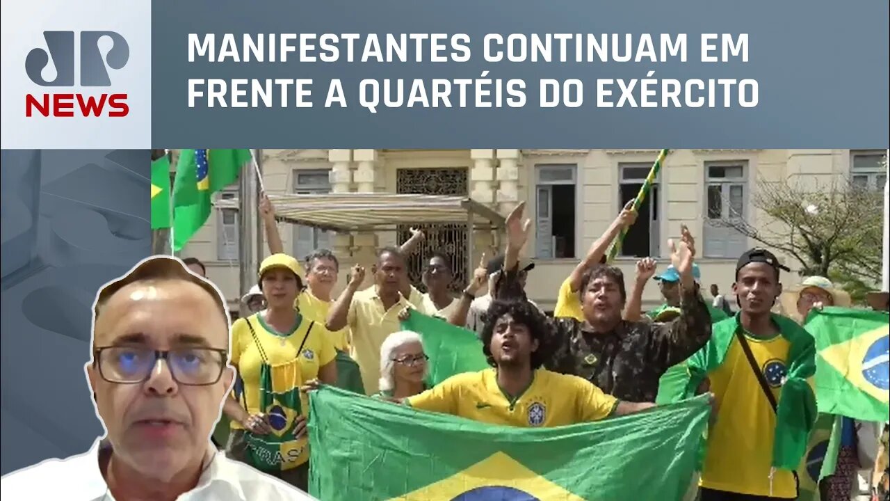 Protestos completam um mês e continuam em vários locais do Brasil; Marcelo Monteiro comenta