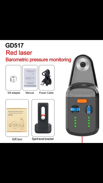 GVDA Laser Level Mobile Bracket Alignment Drilling Tools Electric Suction