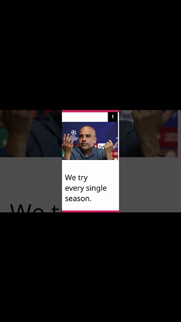 Pep justifies City's failure to succeed in Europe. #shorts