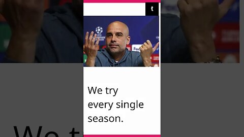 Pep justifies City's failure to succeed in Europe. #shorts
