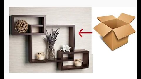 DIY ♥ Cardboard Wall Shelf
