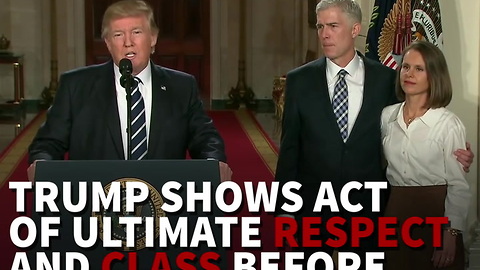 Trump Shows Act Of Ultimate Respect And Class