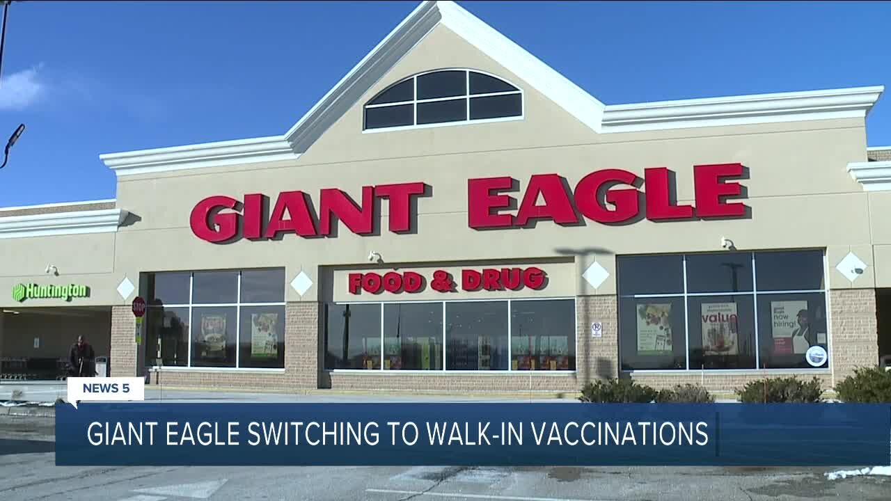 Giant Eagle Pharmacy to begin walk-in COVID-19 vaccinations