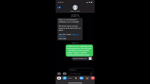 Political Text Message Response | Tim Scott