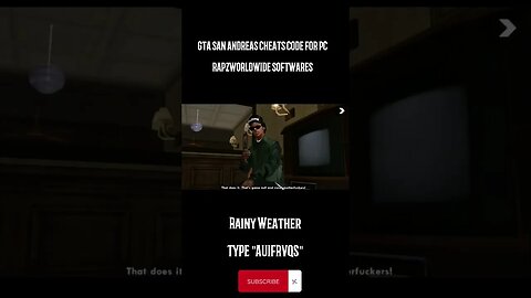 GTA: San Andreas - Rainy Weather (Cheat for PC)