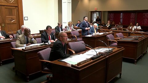 What is the 2018 Erie County budget surplus going towards?