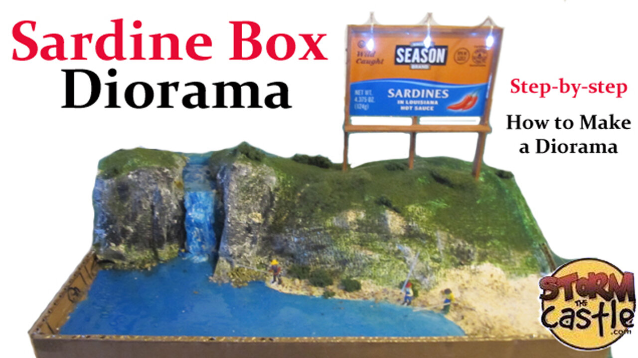 How's this for simple and creative | Sardine box diorama
