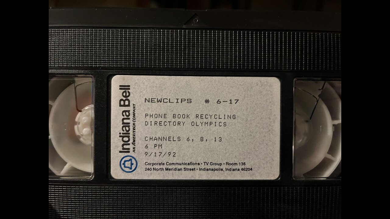 September 17, 1992 - TV Coverage of Indiana Bell Phone Book Recycling Olympics