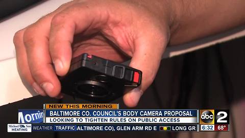 Baltimore Co. officials look to limit access to body cam footage
