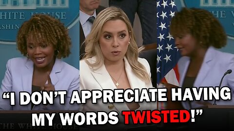 Karine SNAPS at reporter & STORMS OUT of briefing when confronted about past anti-TRUMP statements