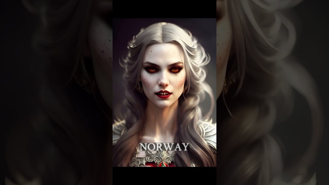 Countries as Vampires by AI - Women Part 1 #shorts #midjourney #countries #vampire