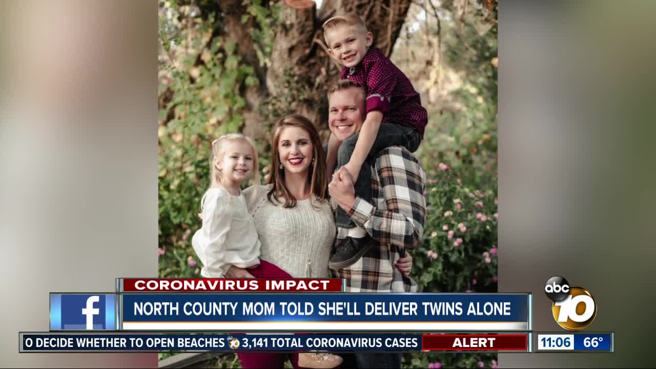 North County mom told she'll deliver twins alone
