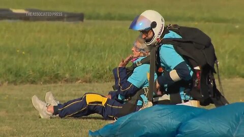 102-year-old woman becomes Britain's oldest skydiver