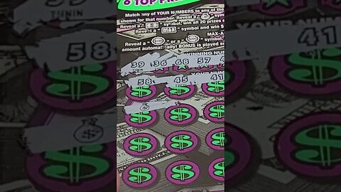 BIG WINNING Bonus on $20 Scratch Off Lottery Ticket!!