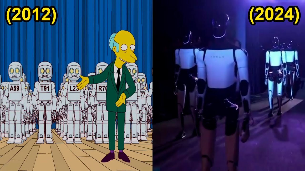 I CARTONI ANIMATI DEI SIMPSON PREDISSERO I ROBOT DI TESLA DEL 2024 FUTURO OSCURO PER L'UMANITà,l'AGENDA TRANSUMANISTA 2030 PREVEDE QUESTO NON è FANTASCIENZA OLTRE I ROBOT SESSUALI UMANOIDI GIà FATTI E MESSI IN COMMERCIO PER PEDOFILI,SODOMITI
