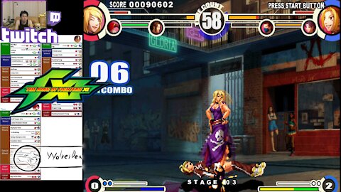 (PS2) King of Fighter XI - 09 - Mark of the Wolves Team - Lv 8 ... getting trashed once again