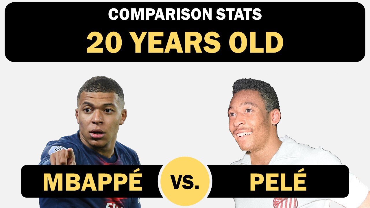 Mbappé vs. Pelé - comparison stats 20 years old