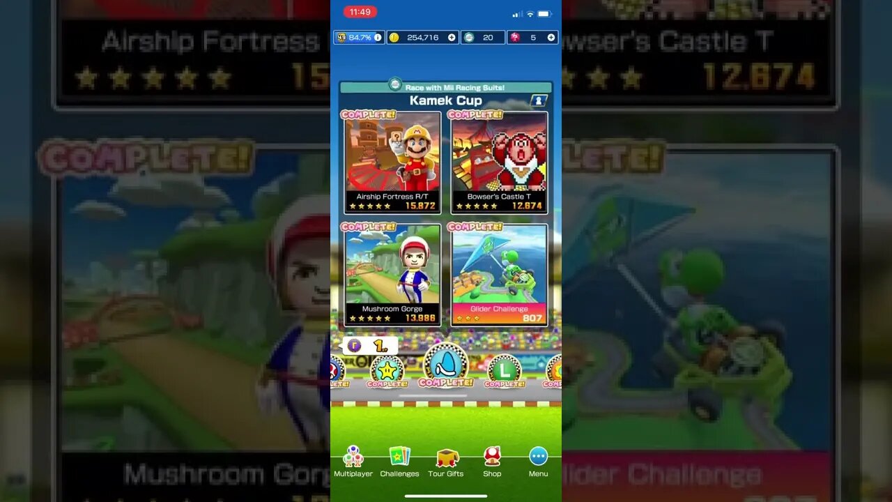 Mario Kart Tour - Cups All Completed Showcase (Mii Tour)