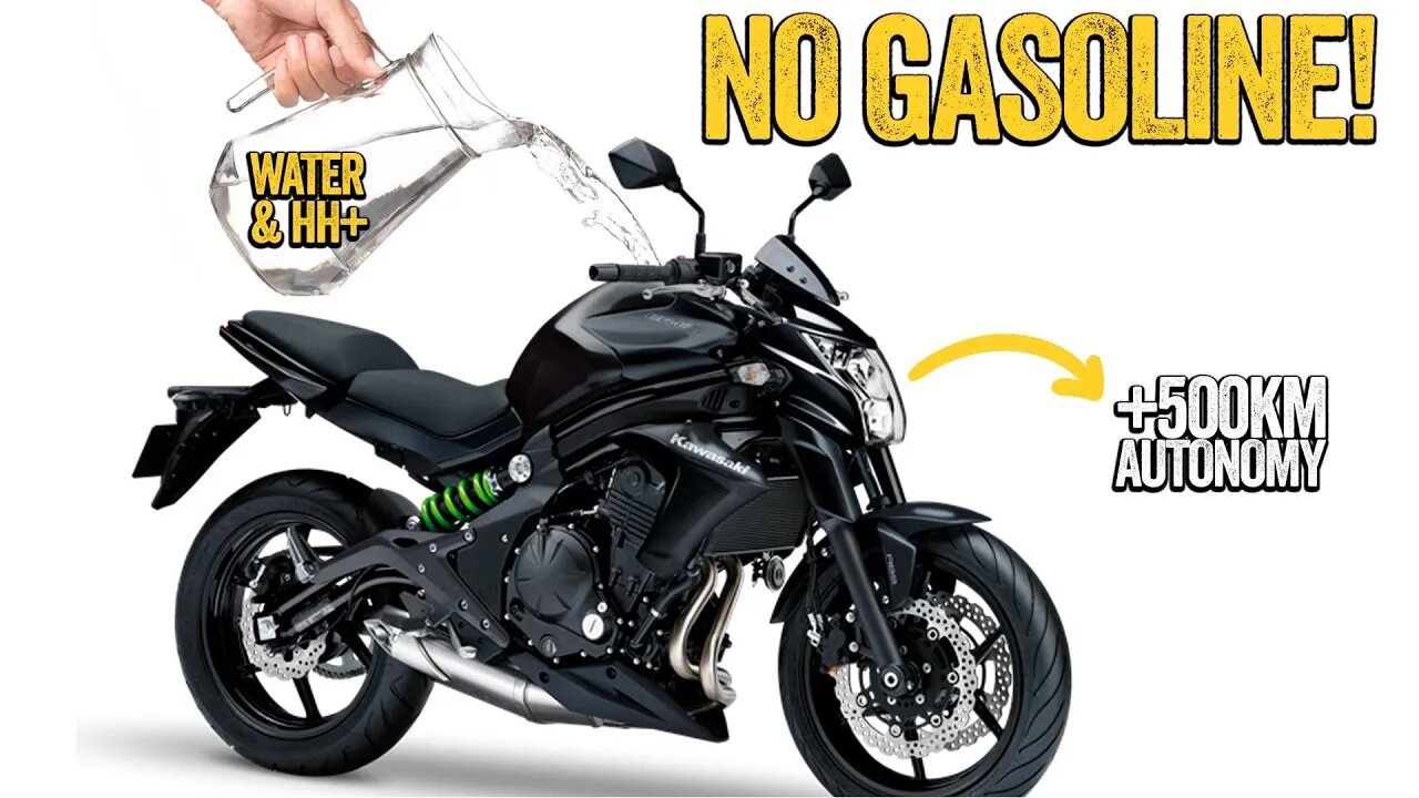 We modify a motorcycle so that it runs with water