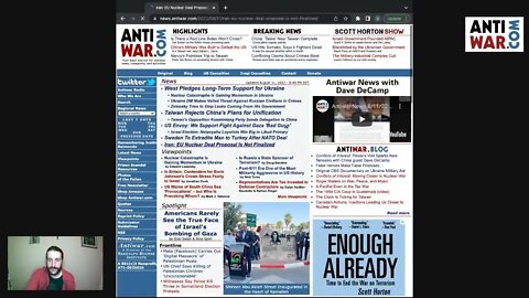 Antiwar News 8/12/22: Danger of Nuclear Catastrophe, Ukraine Threatens Russian Tourists, and More