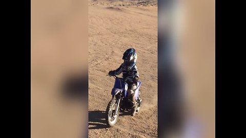 Kid on a Motorbike Causes Mayhem!