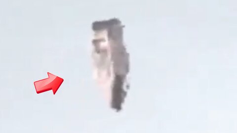 Strange shaped object on top of abandoned facility communicating something using small plane [Space]