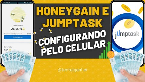 🐝 HONEYGAIN e JUMPTASK - CONFIGURANDO pelo CELULAR 💲