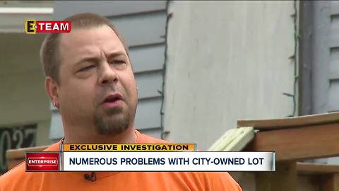 Numerous problems with city-owned lot