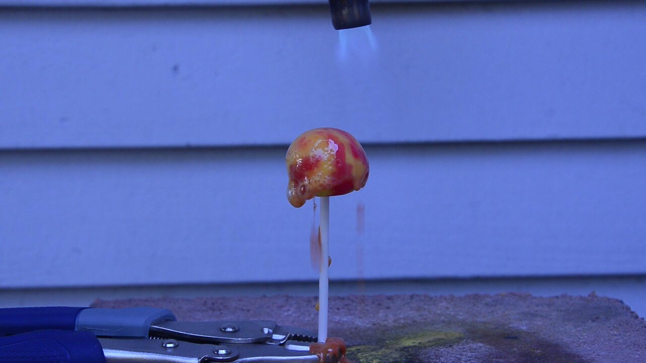 🔥 Torching a Lollipop! [Forward + Reverse Video]