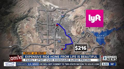 Expensive ride home from Life Is Beautiful