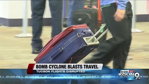 “Bomb Cyclone” weather disrupts Tucson flights