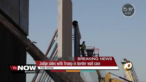 Judge sides with Trump in border wall case