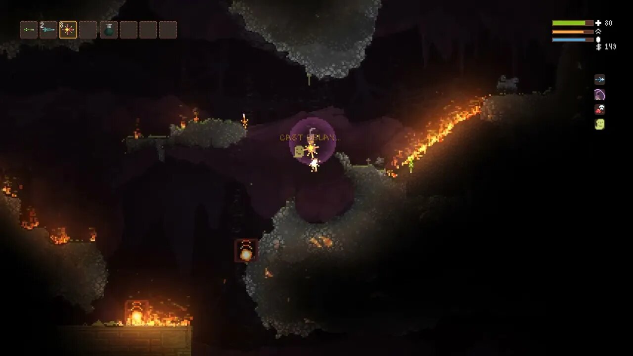 Noita Daily Nightmare Gameplay - Did better than I thought I would