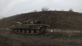 Destroyed and abandoned Ukrainian military equipment in the Kherson region