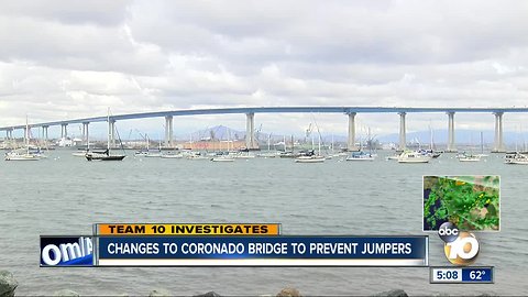 Temporary barrier to be installed at Coronado Bridge early 2019