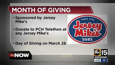 Grab a bite and help Phoenix Children's Hospital on Jersey Mike's Day of Giving
