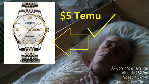 Father gets his new $5 Longines watch from Temu