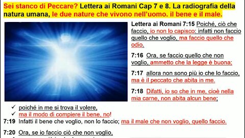 Il bene e il male. Conosci te stesso. la natura umana, Sei stanco di Peccare? Lettera ai Romani 7.