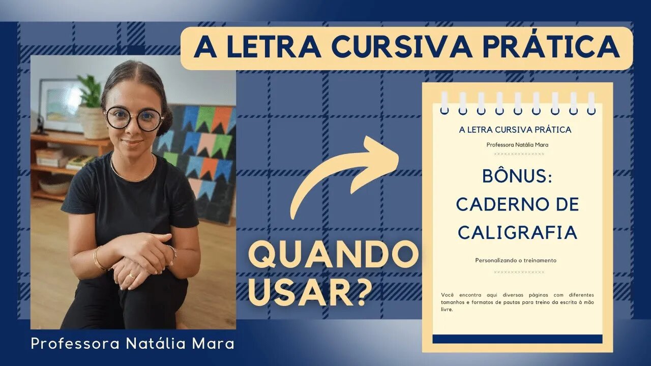 Que horas usar o caderno de caligrafia n'A Letra Cursiva Prática? | Vídeo para alunos