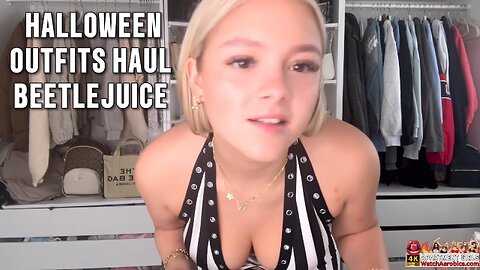 Brooke's Members Only Final Halloween Outfits Haul Beetlejuice 4K HD #beetlejuice