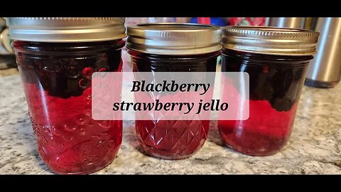 Blackberry strawberry jello treat @cozycottagehomestead #jellojuly2023