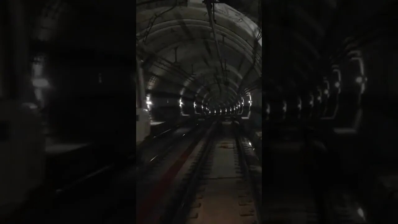 Train Travelling In Subway Tunnels