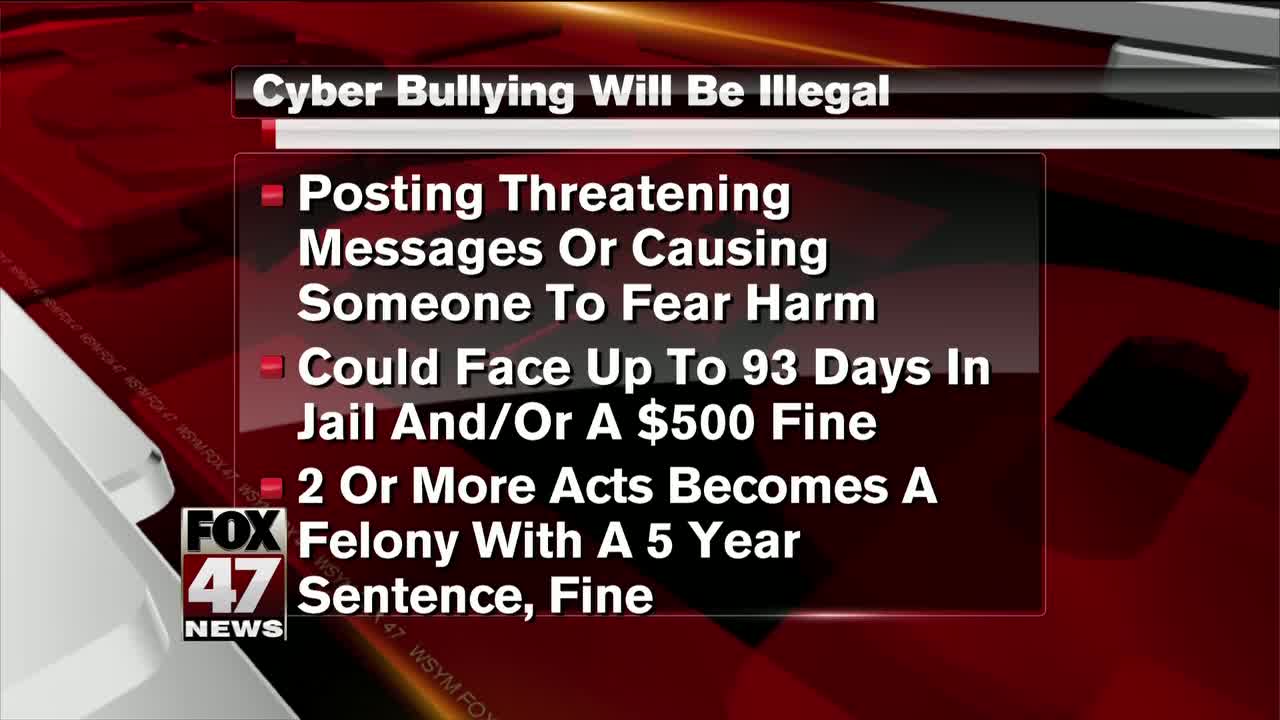 A law outlawing cyberbullying will go into effect in Michigan later this week