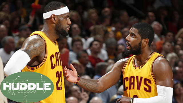 LeBron James PUSHING Kyrie Out of Cleveland -The Huddle