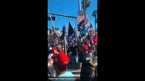 Meanwhile in Huntington Beach California, the Trump party continues…